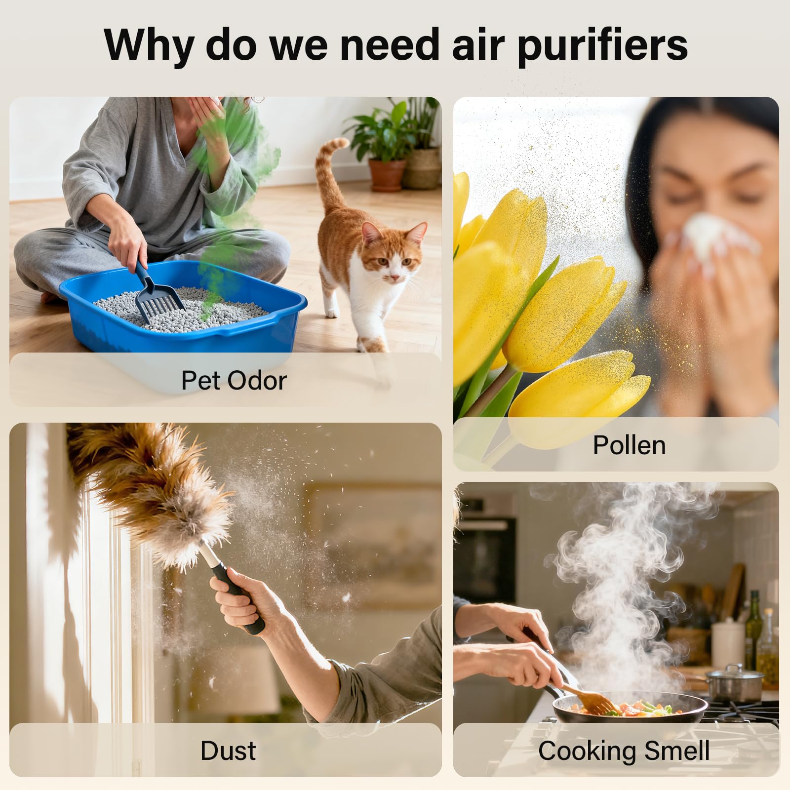 Auto mode automatically adjusts purification based on pollutant levels