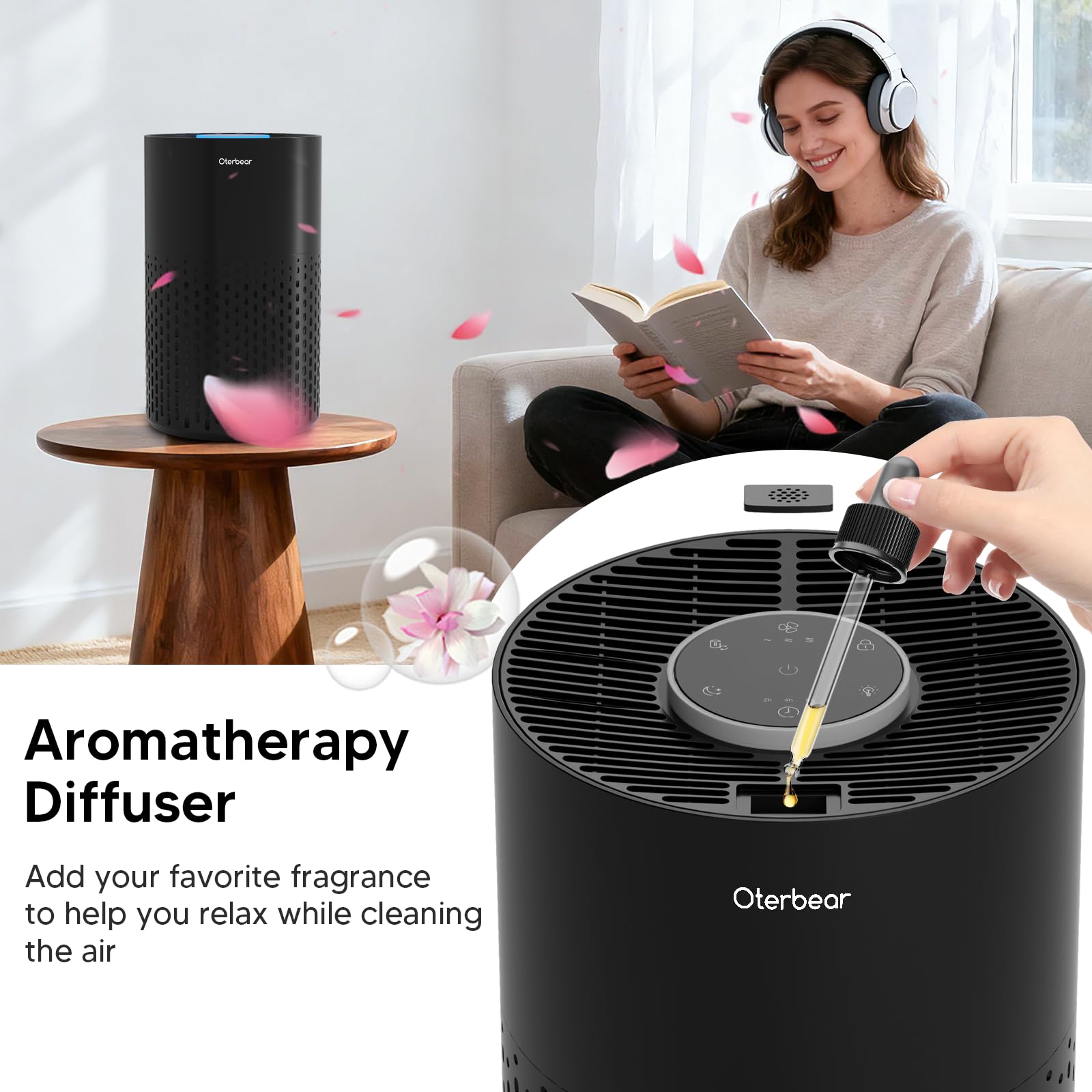 Oterbear night lights can be turned off for quiet nights.