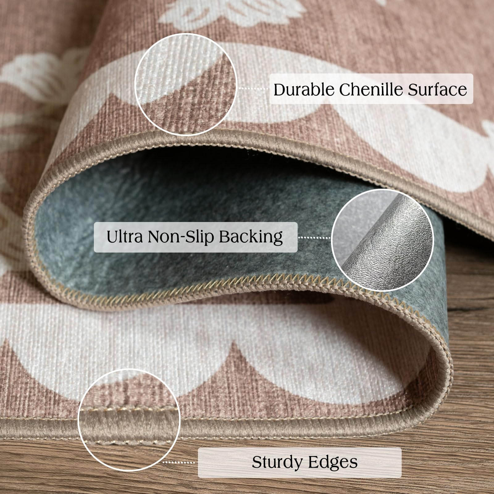 Othilic front-porch mat with scalloped edge adds vintage charm and warmth