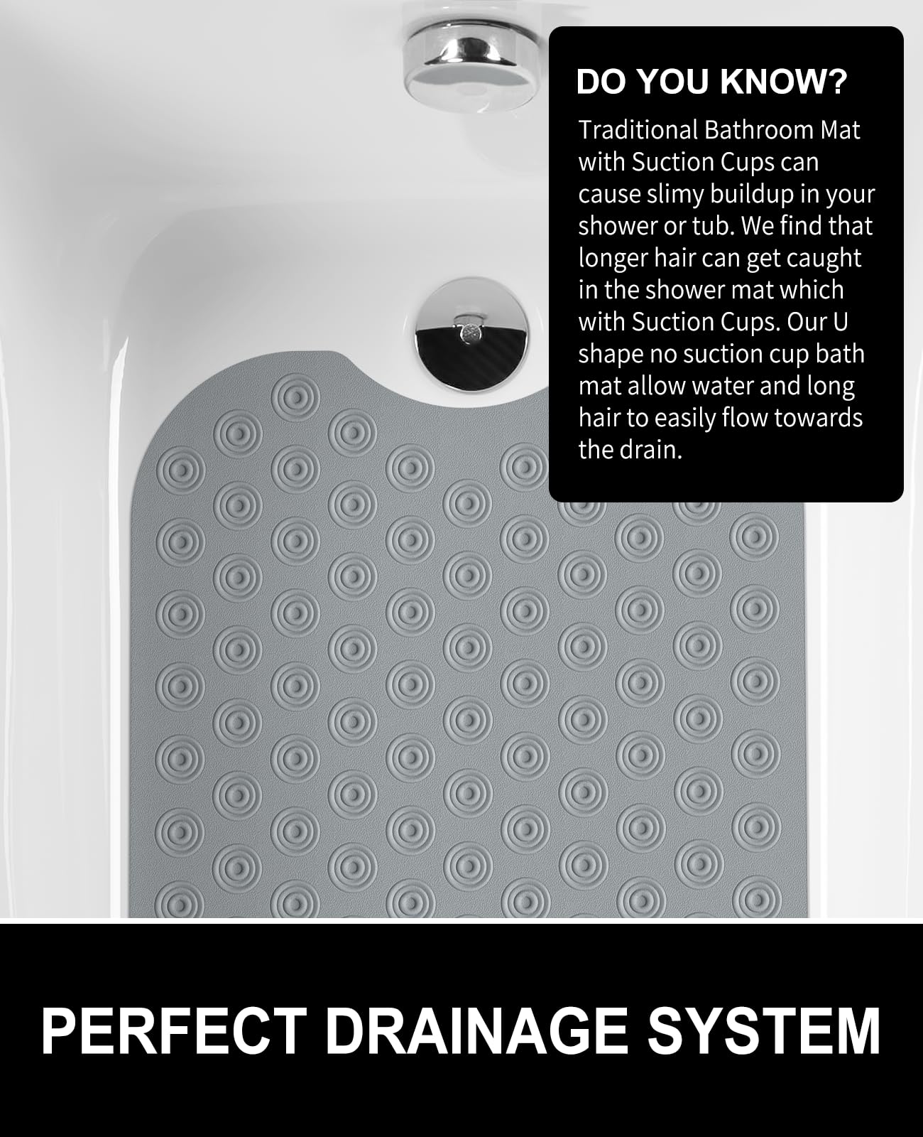 Dark grey color complements most bathroom décors