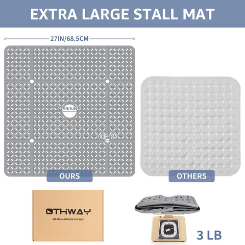 Premium TPE material of OTHWAY shower mat for durability and comfort