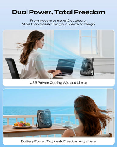 Otlonpe S-F16B portable fan powered by battery for on-the-go cooling.