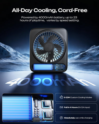 Otlonpe S-F16B ultra-quiet table fan helps focus without distraction.