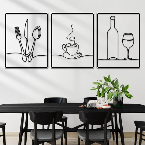 Otoolling chef-tools panel creates a contemporary kitchen focal point