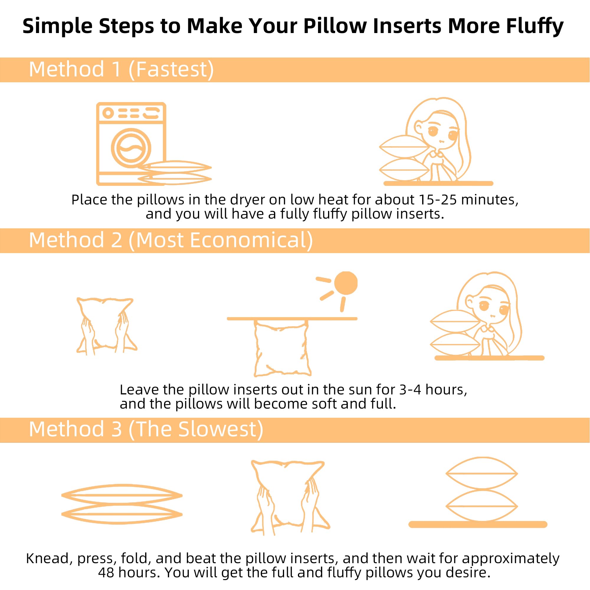 OTPIPCS care tips help pillows recover after compression.