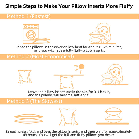 OTPIPCS care tips help pillows recover after compression.