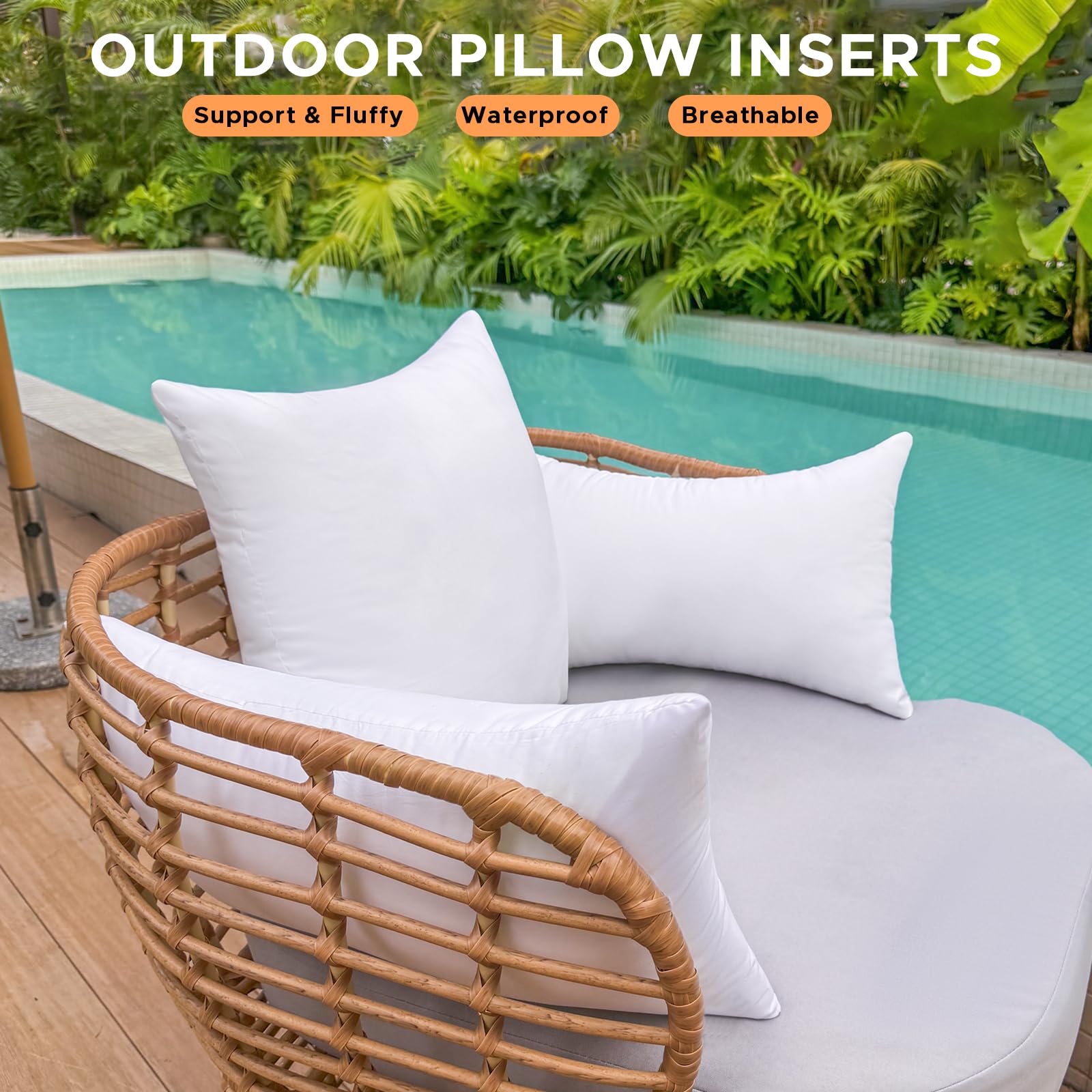 OTPIPCS waterproof fabric protects inserts against rain and splashes.