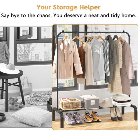OTROUWORHT clothes rack assembly is straightforward and beginner-friendly.