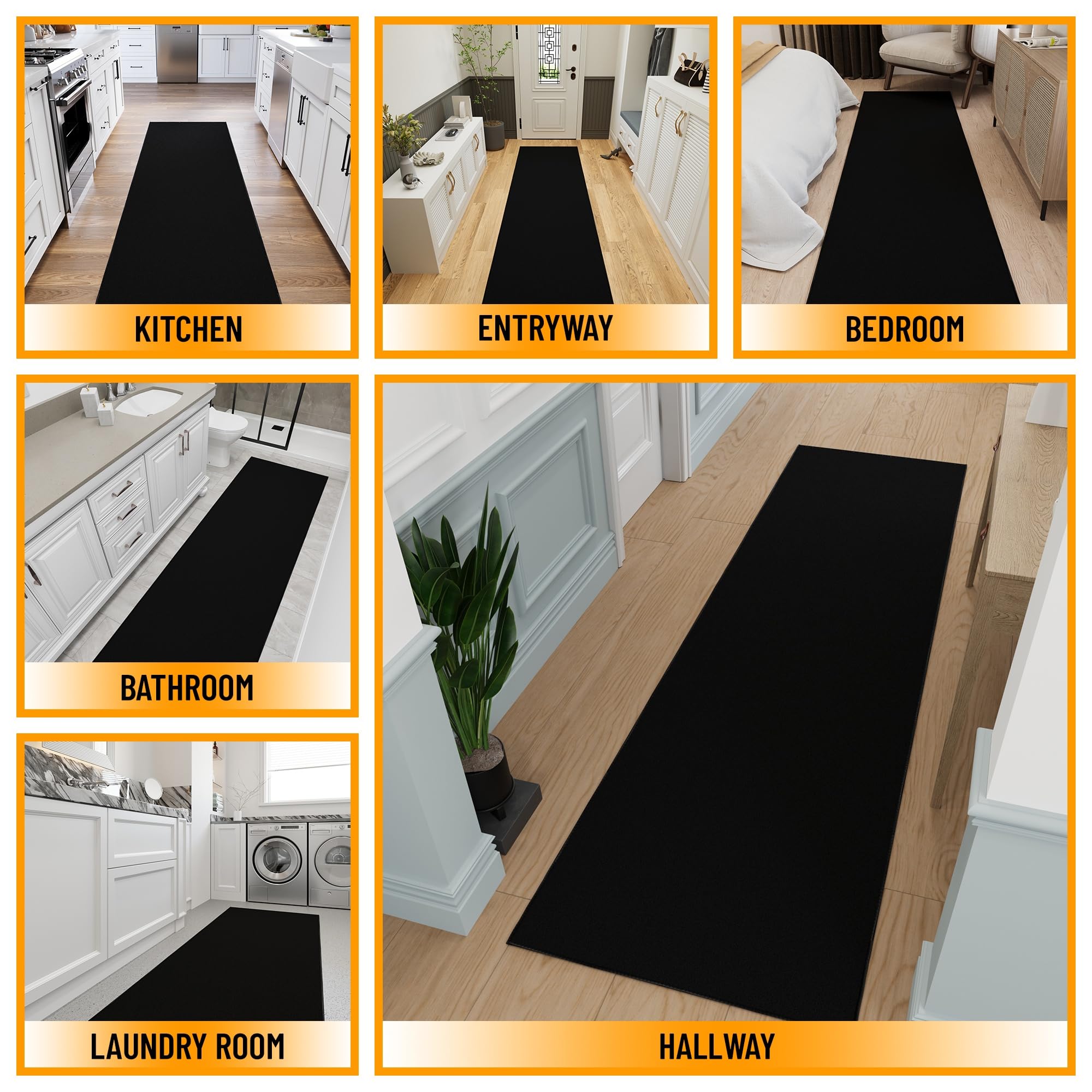 Ottomanson durable nylon hallway runner maintains color and shape under daily traffic.