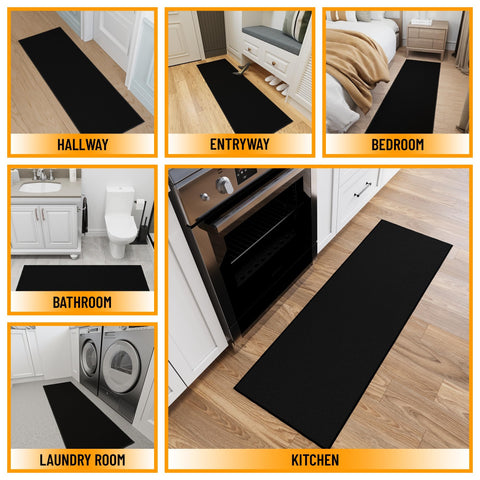 Ottomanson hallway runner in kitchen/entryway highlighting durability for daily traffic.