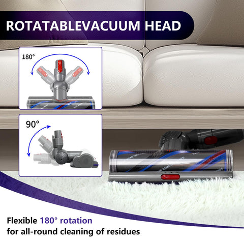 OTTWL 180-degree maneuverability helps reach under furniture