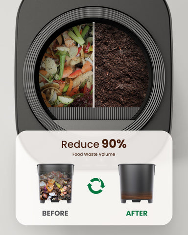 Ouaken ferment mode creates quality compost for gardens.