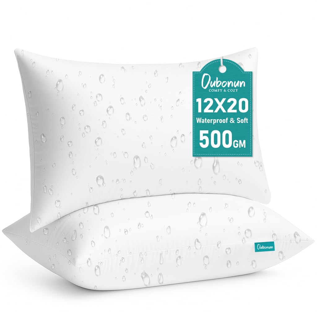 Oubonun 12x20 lumbar pillow insert for outdoor use with weather-ready filler.