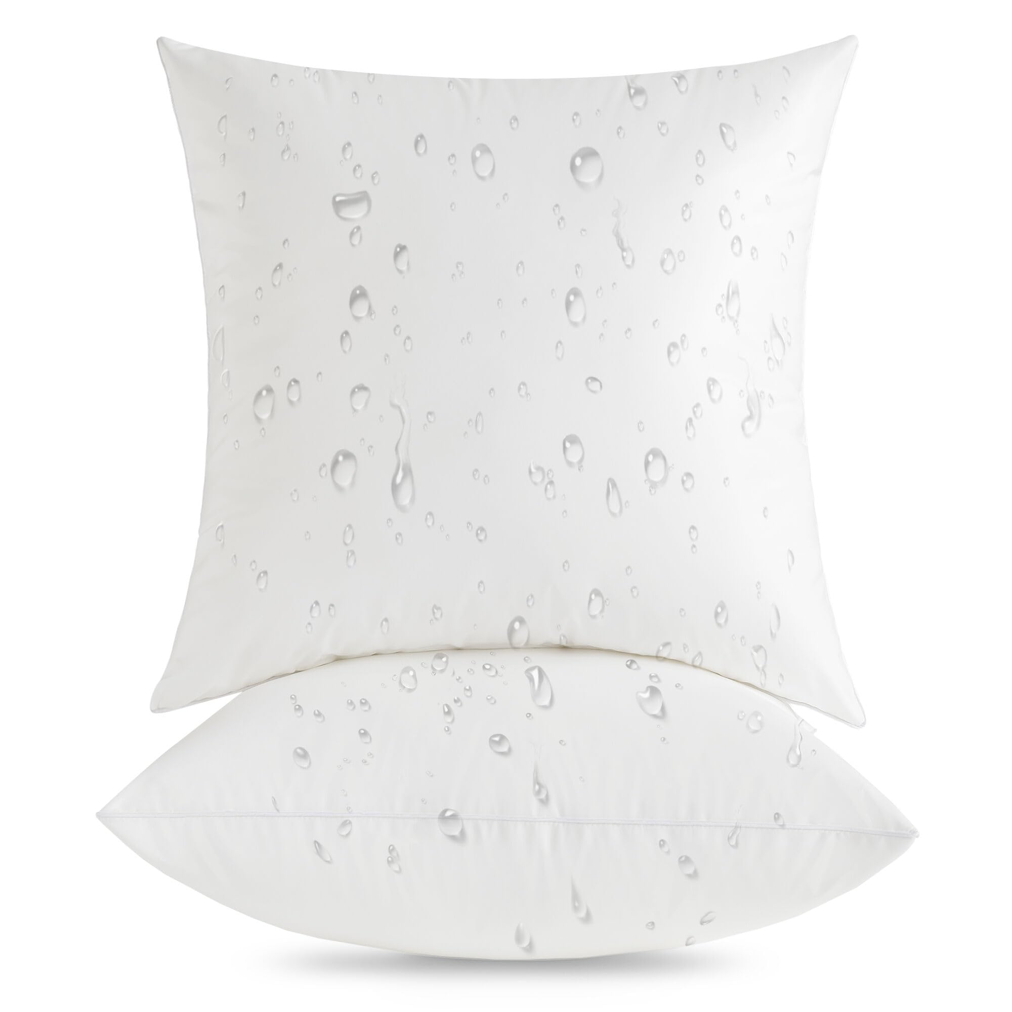 Oubonun 16x16 outdoor pillow inserts pack 2 on patio for durable outdoor comfort.