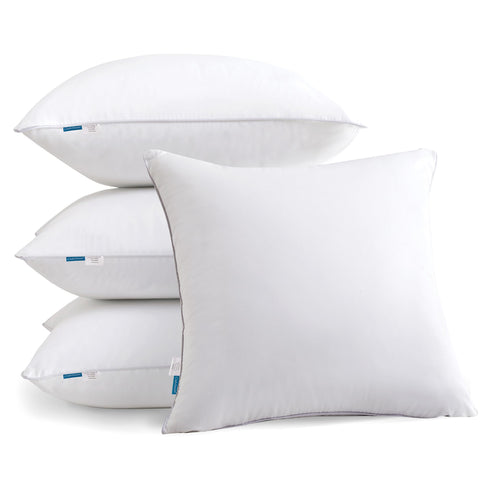 Oubonun 18x18 pillow insert with cotton cover offers breathable comfort for living room decor.