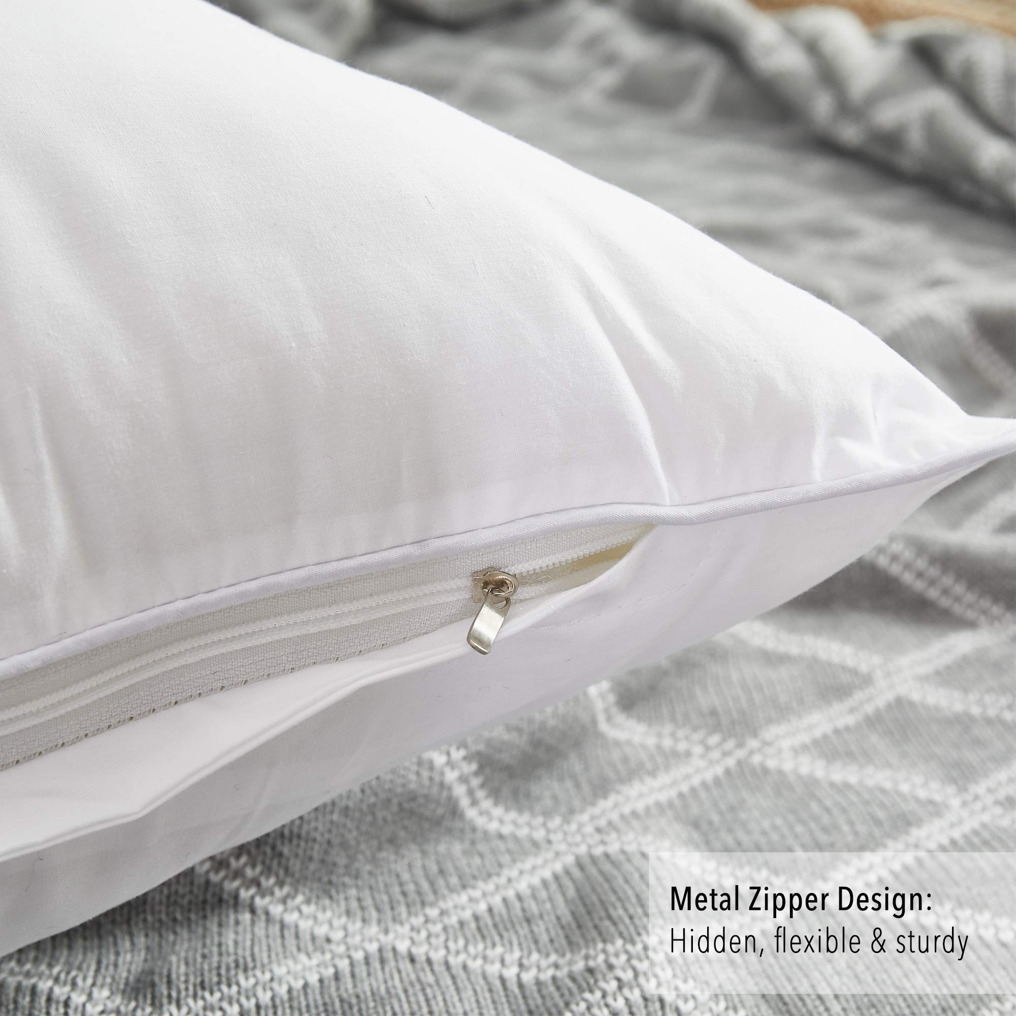 Oubonun 18x18 pillow inserts stay fluffy with durable soft-firm support.