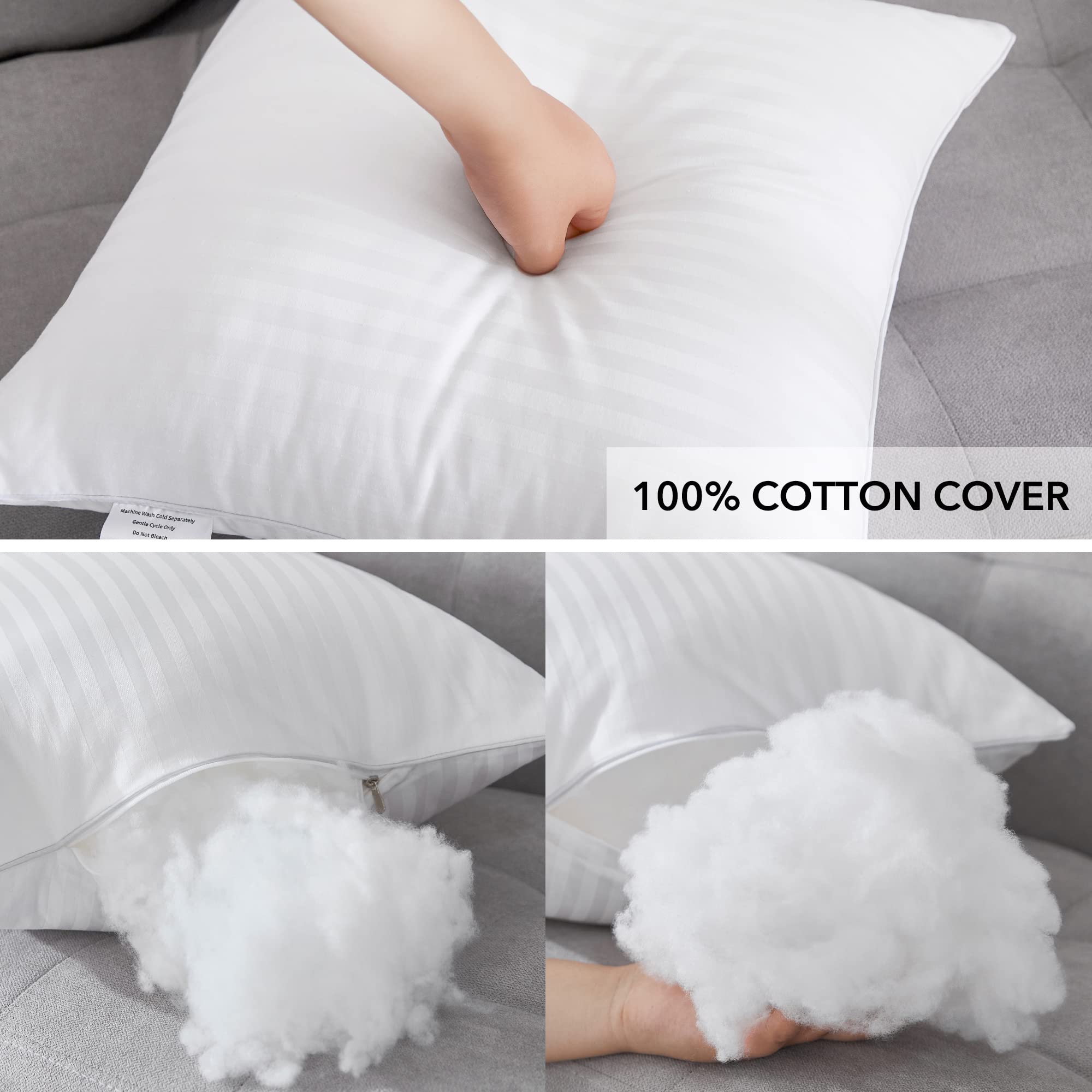 Oubonun 18x18 pillow insert with 3D polyester filling for plush support.