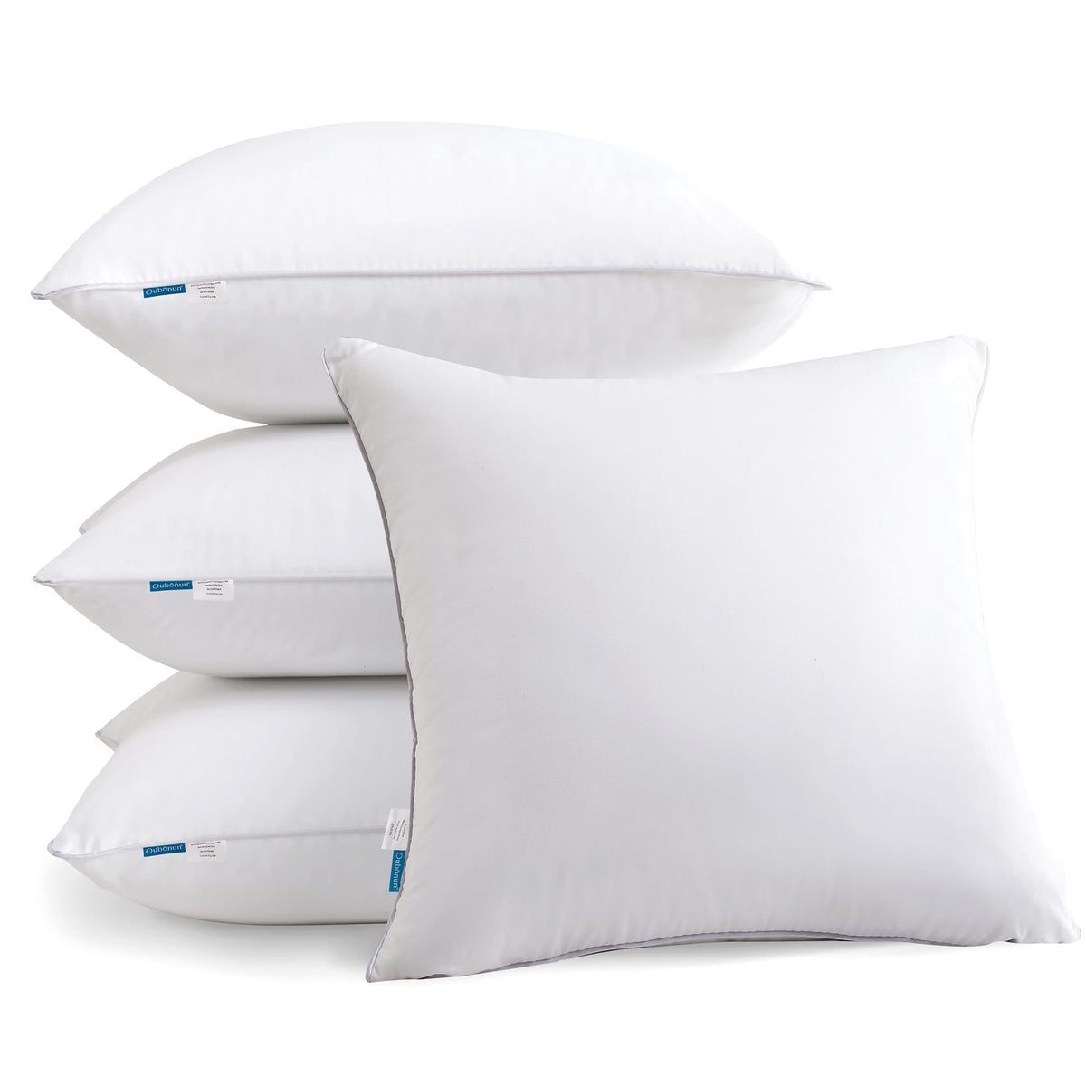 Oubonun 20x20 pillow insert with cotton cover for sofa decor and comfortable support.