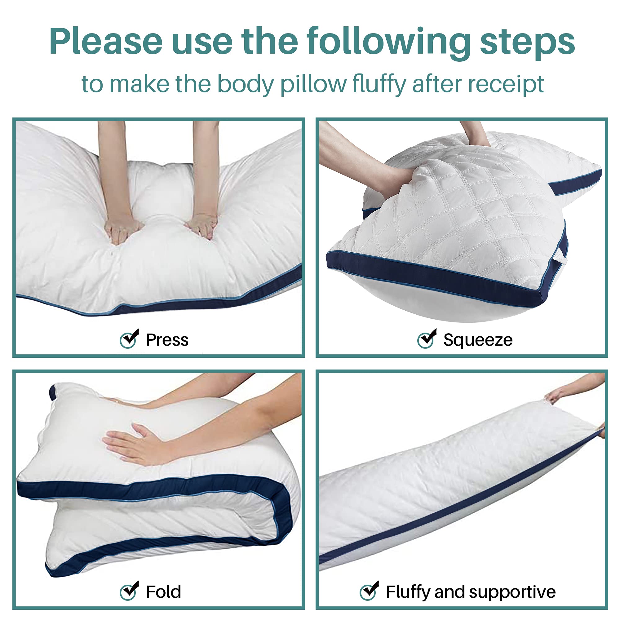 Oubonun 21x54 body pillow shown as long-lasting comfort for reading or TV time.