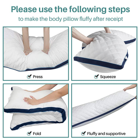 Oubonun 21x54 body pillow shown as long-lasting comfort for reading or TV time.