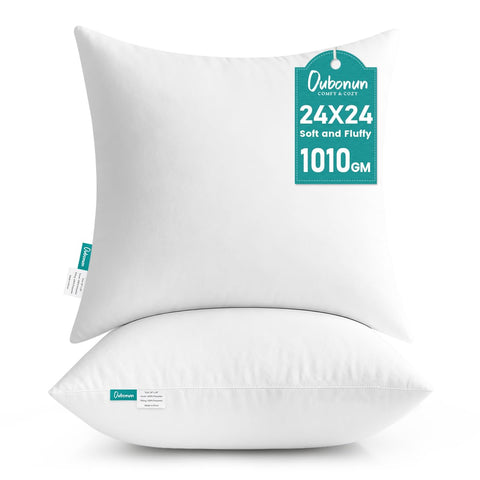 Oubonun 24x24 pillow insert pack ready to refresh cushions.