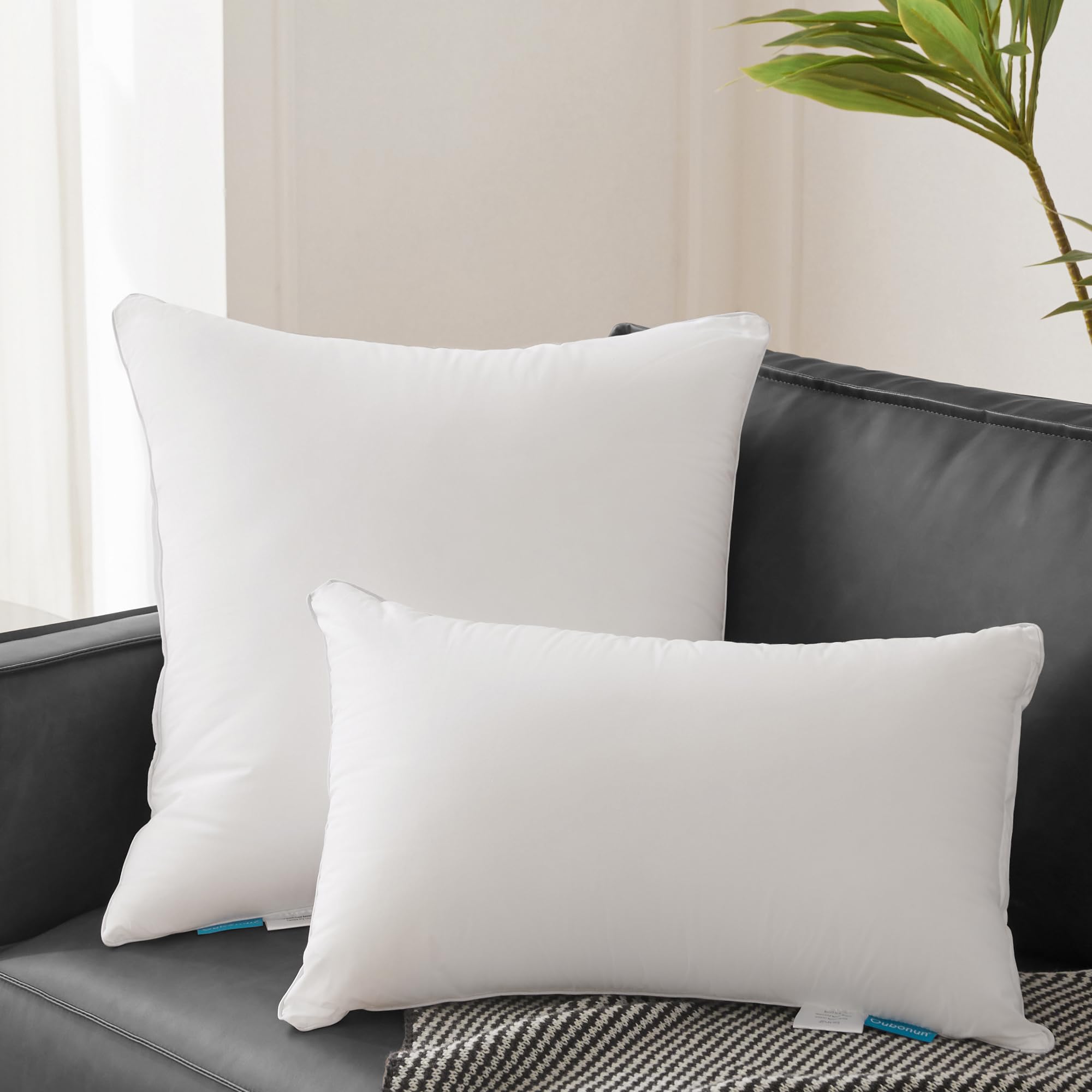 Oubonun decorative pillow inserts elevate room decor with crisp edges.