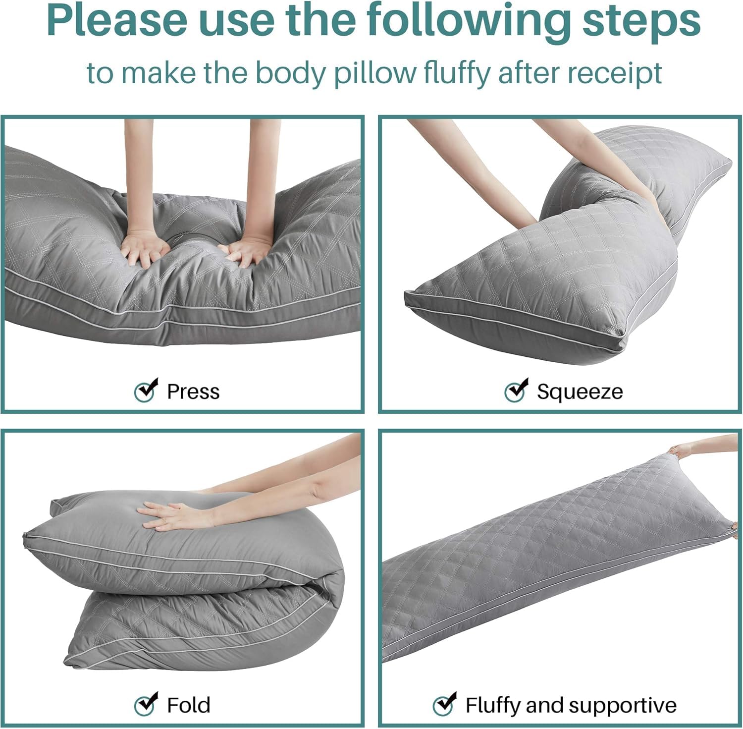 Oubonun full-body-pillow 21x54 displays durable, long-lasting shape for daily use.