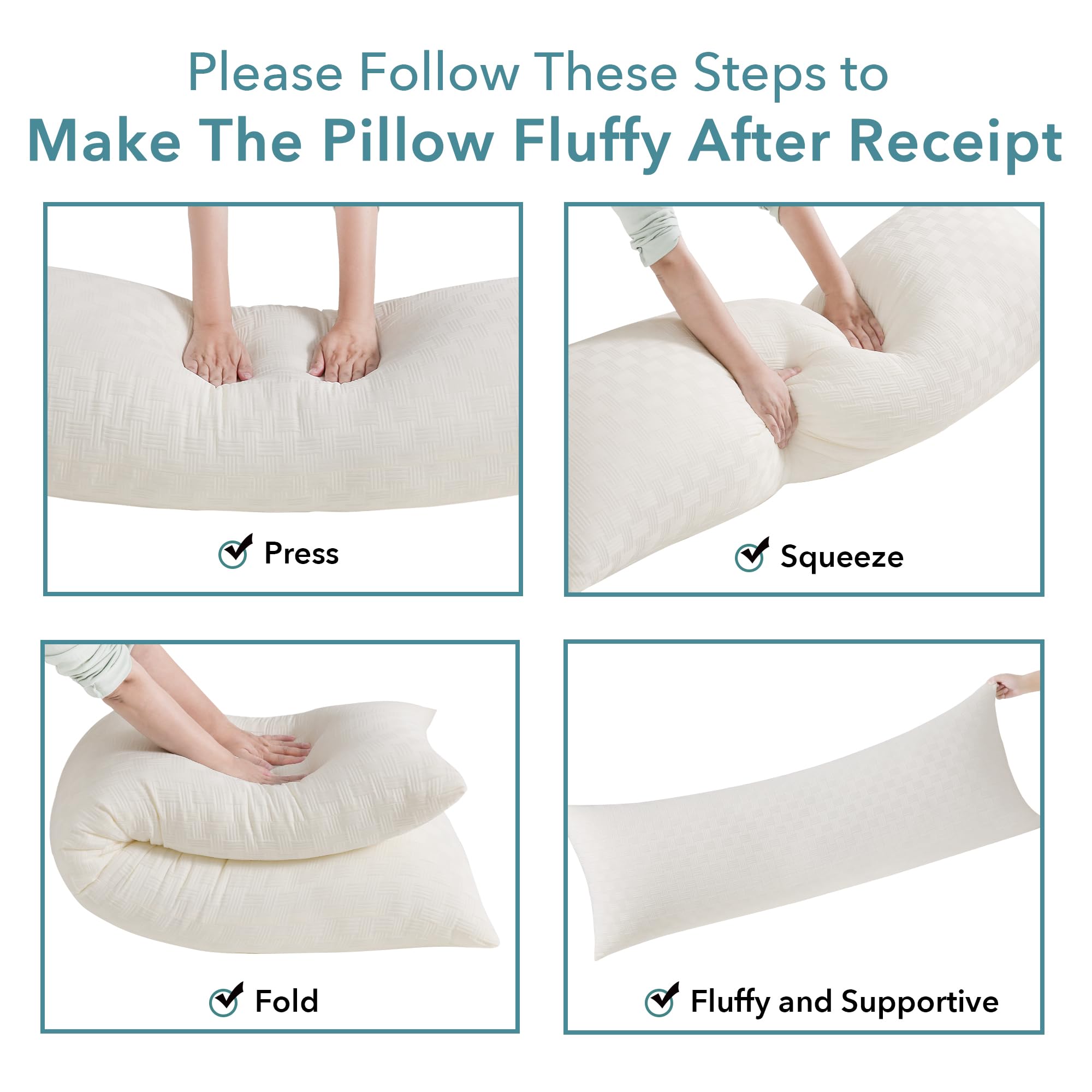 Oubonun quilted long pillow offers durable, premium feel for long-term use.