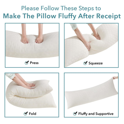 Oubonun quilted long pillow offers durable, premium feel for long-term use.