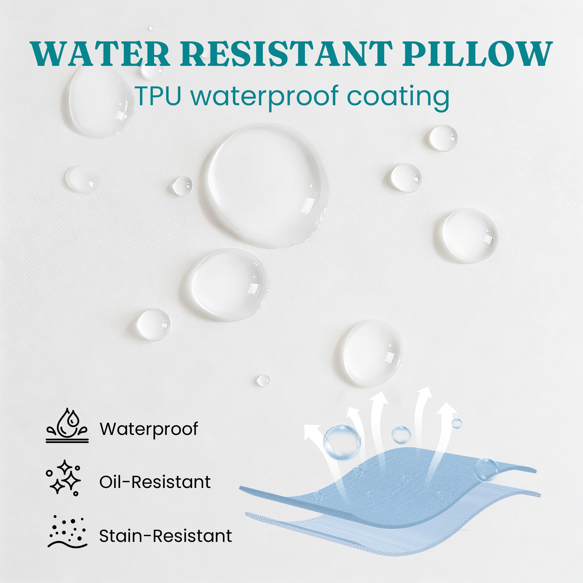 Oubonun hidden zipper pillow insert for adjustable softness.
