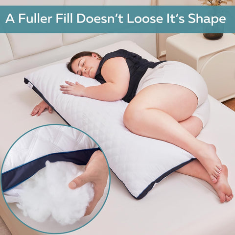 Oubonun high-density polyester fill shown to stay fluffy and firm night after night.