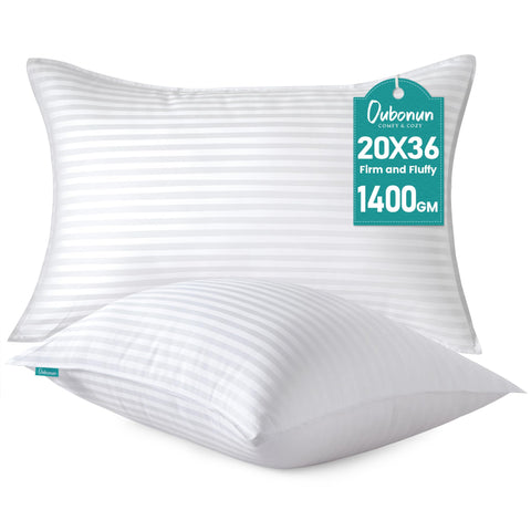 Oubonun king-size pillows set 2 fluffed to expand after unpacking for cloud-like comfort