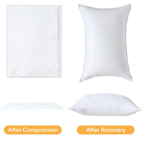 Oubonun pillow supporting neck and shoulders for all sleep positions.