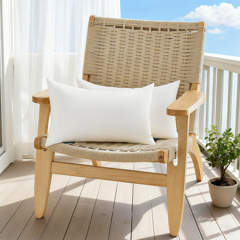 Oubonun set of 2 lumbar pillow inserts for complete room or outdoor setup.