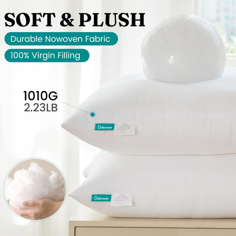 Oubonun soft polyester fiber close-up showing plush, durable fill.