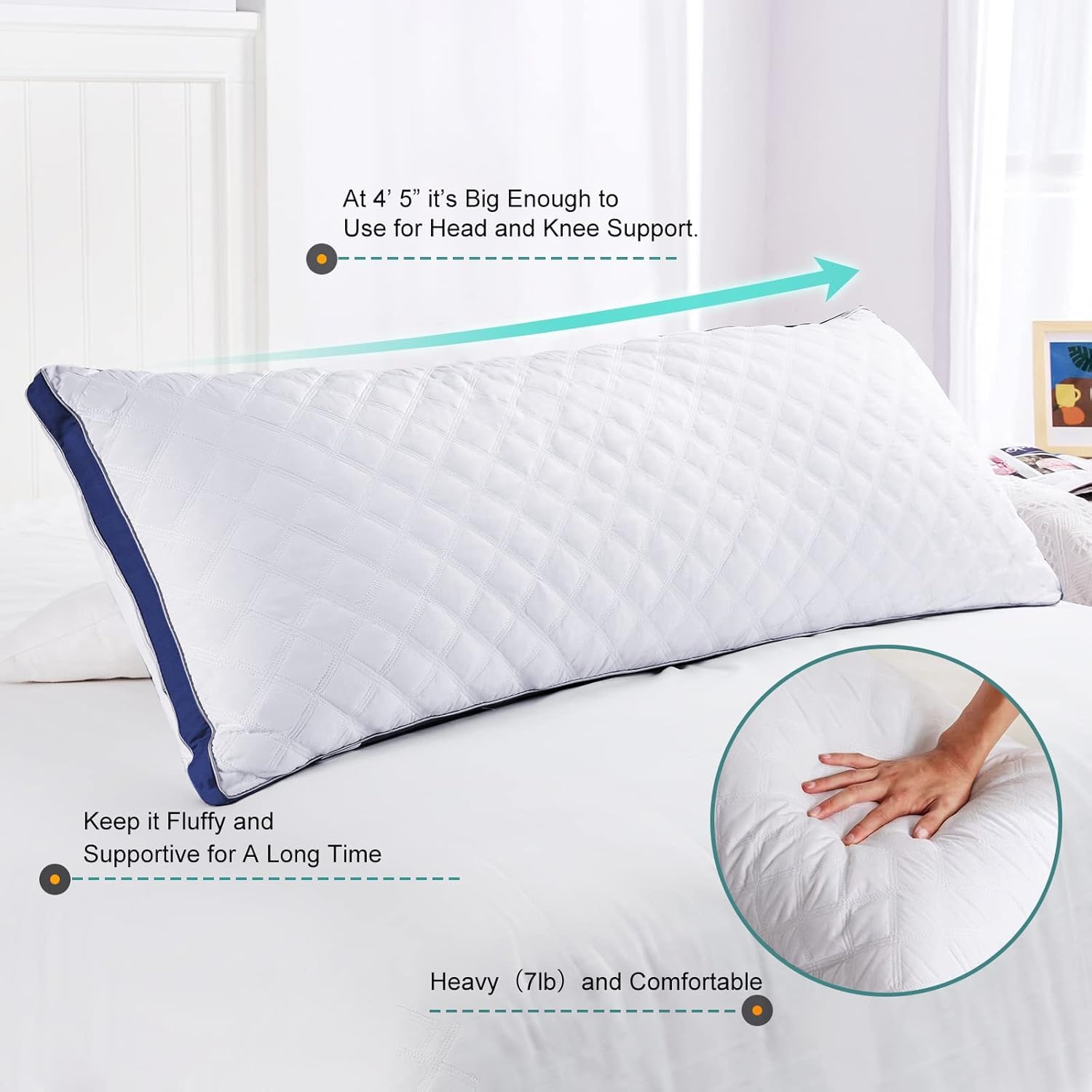 Oubonun versatile pillow for back comfort, pregnancy support, and lounging.