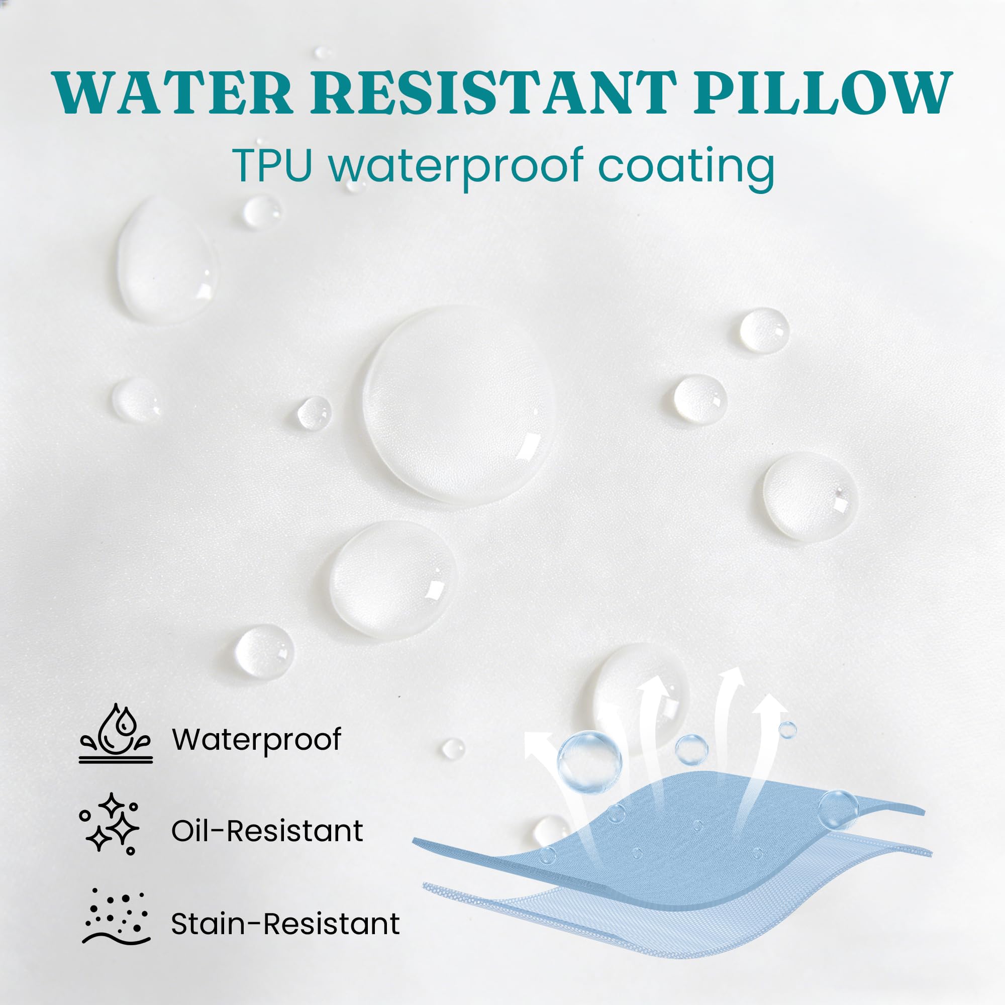 Oubonun waterproof pillow cover for outdoor protection against rain.