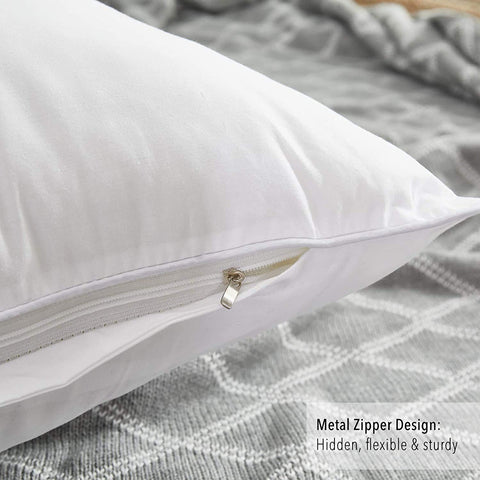 Oubonun white decorative pillow inserts on couch for cohesive look