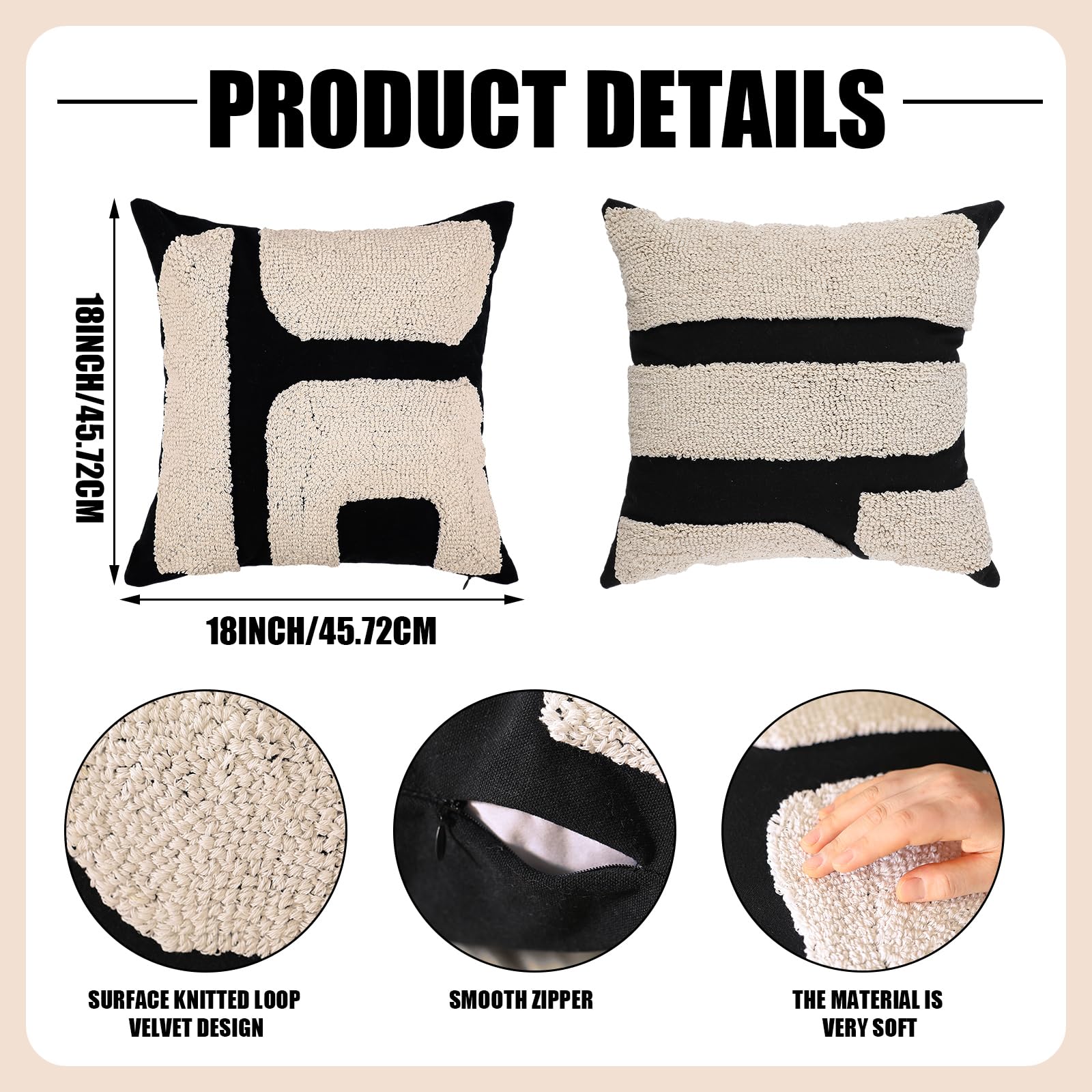 Oudain twin-pack boho pillow covers arranged for coordinated living room decor.