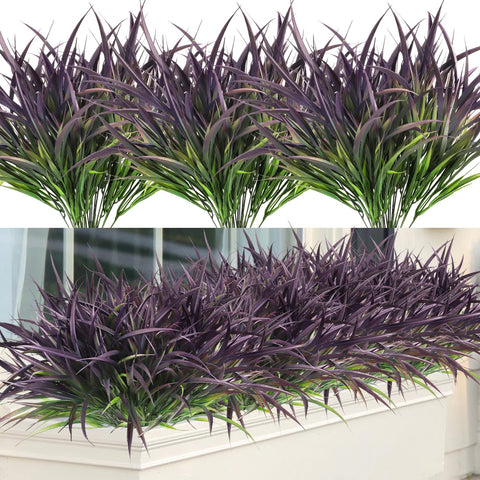 Ouddy Decor 16 bundles outdoor artificial plants with dense leaves for durable greenery