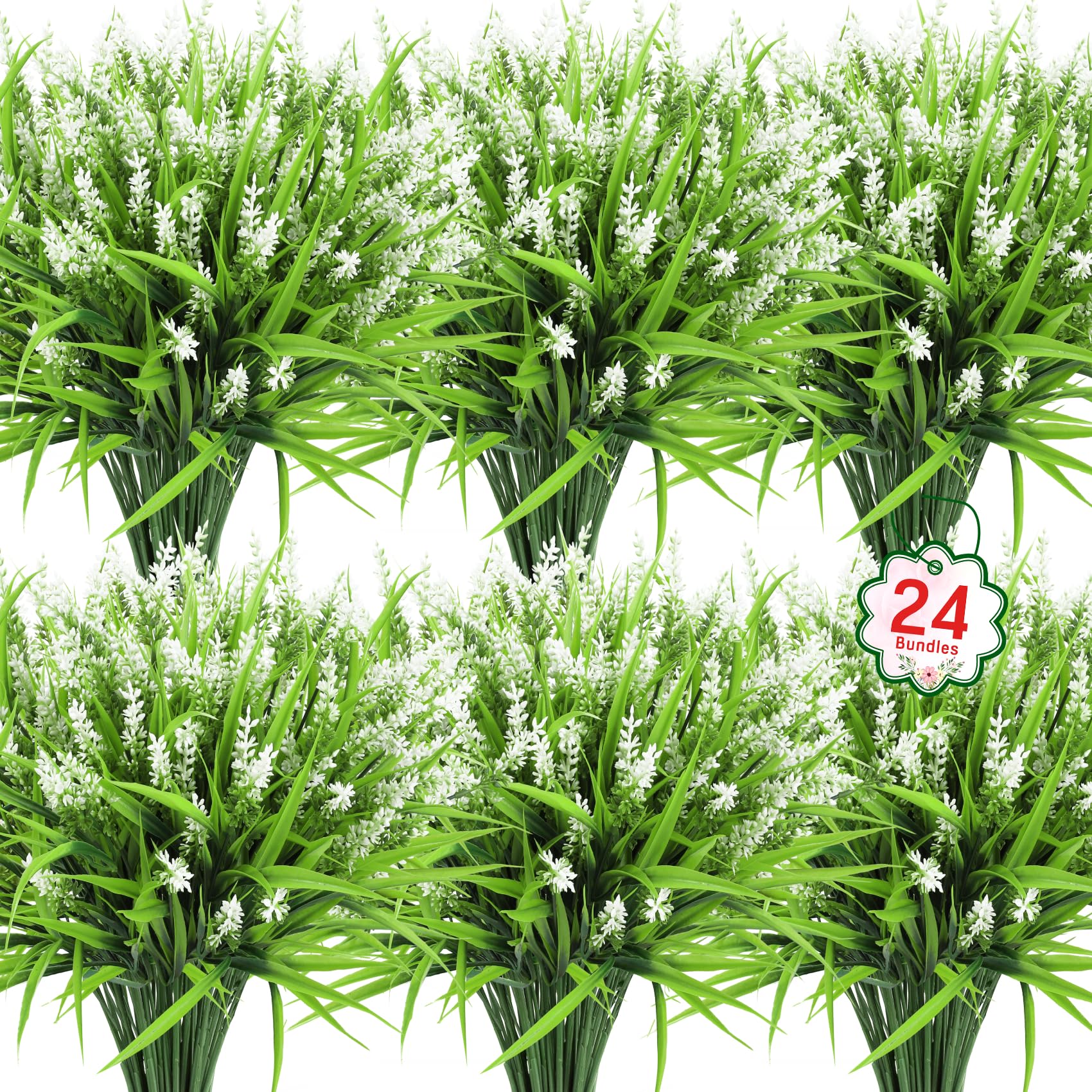 Ouddy Decor lavender outdoor bundle adds vibrant white color to porches.
