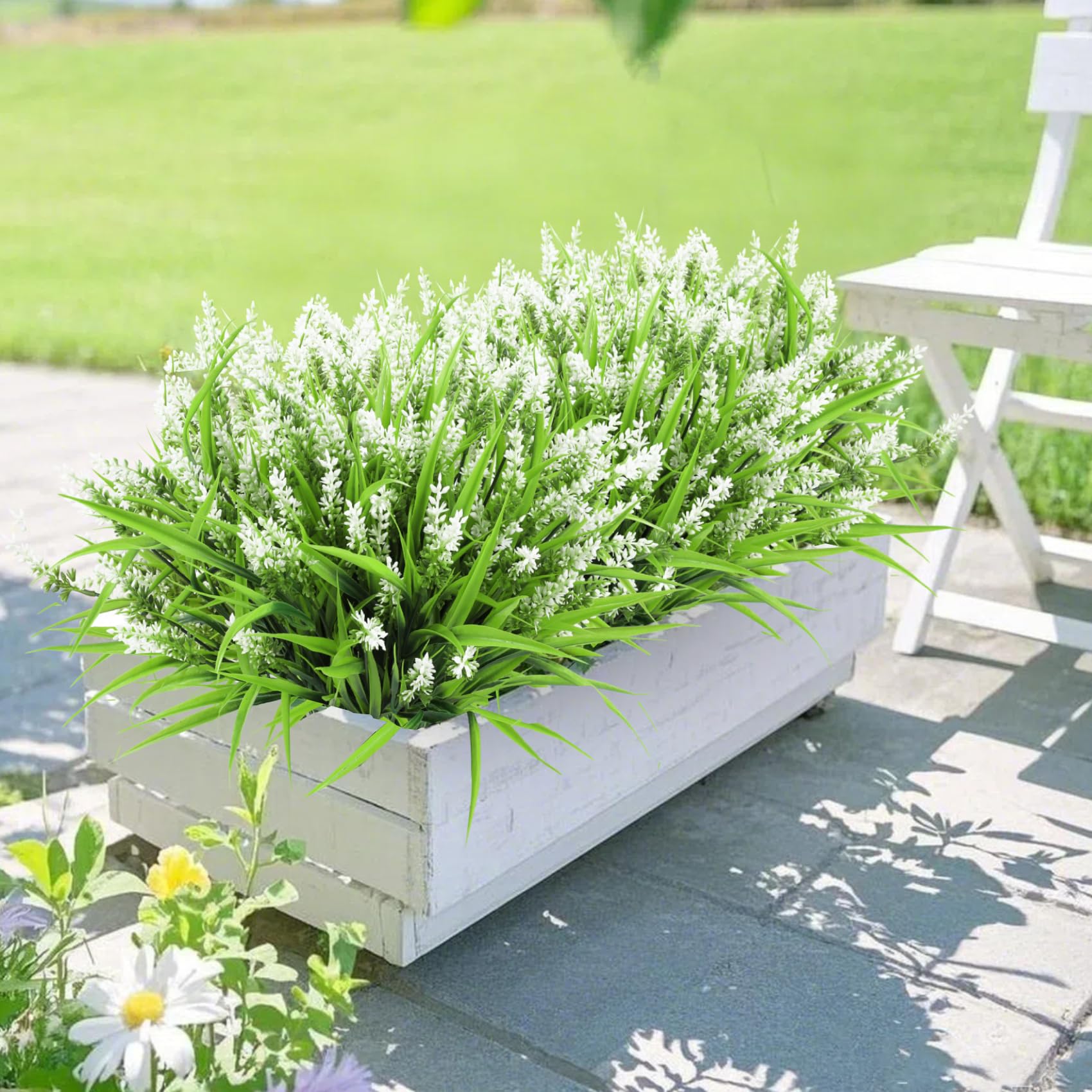 Ouddy Decor lavender arrangement for porch decor remains vibrant with minimal care.