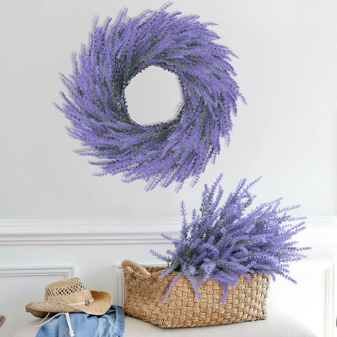 Ouddy Decor artificial lavender for indoor decor on shelves and tables.