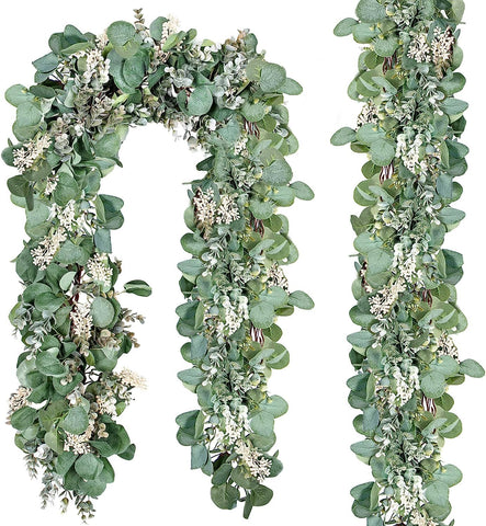 Ouddy Decor eucalyptus garland with lush leaves for elegant weddings and events
