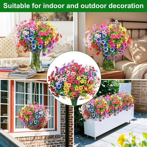 Ouddy Decor mixed-color artificial flowers brighten indoor areas.</p>