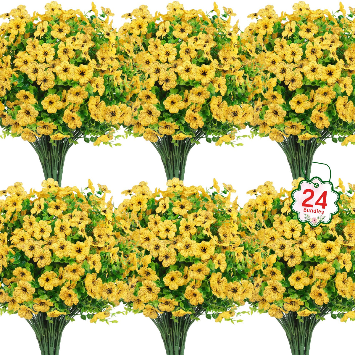 Ouddy Decor outdoor-flowers-bundle-7-stems ready for garden arrangements.