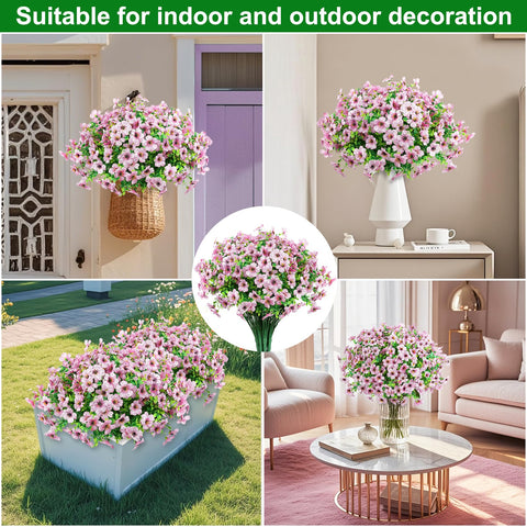 Ouddy Decor pink outdoor indoor floral decor for porch and table accents.