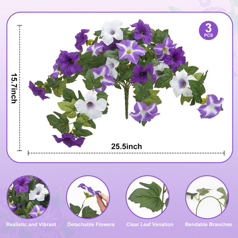 Ouddy Decor petunias closeup texture showing realistic petals