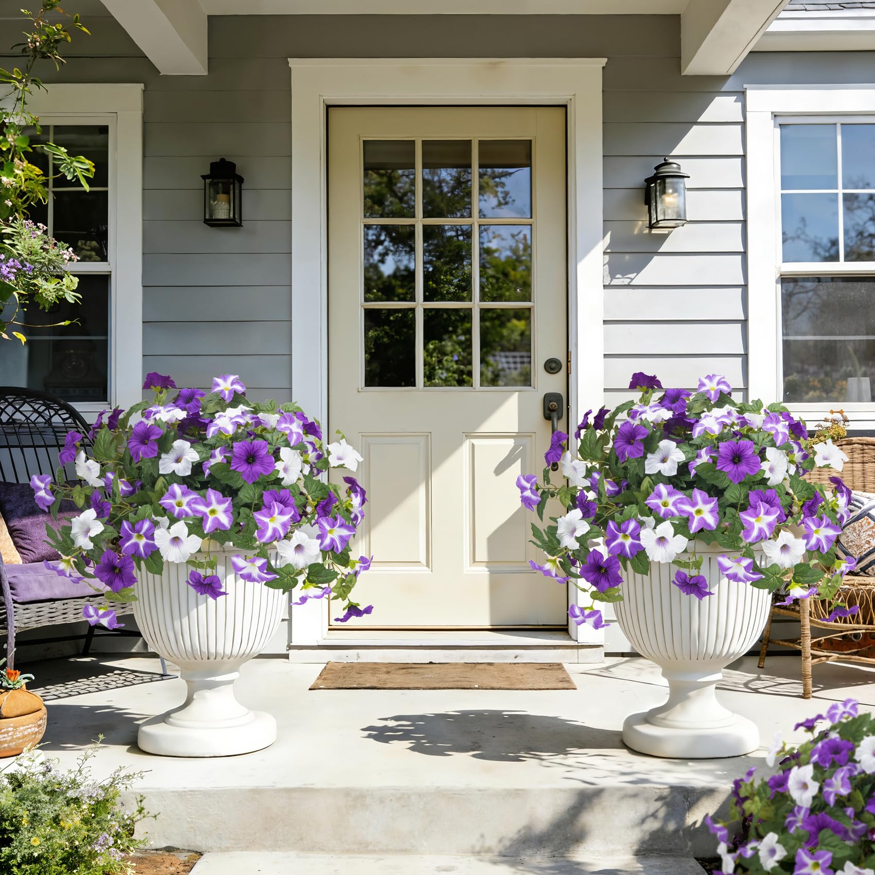 Ouddy Decor petunias garden-path styling for year-round charm