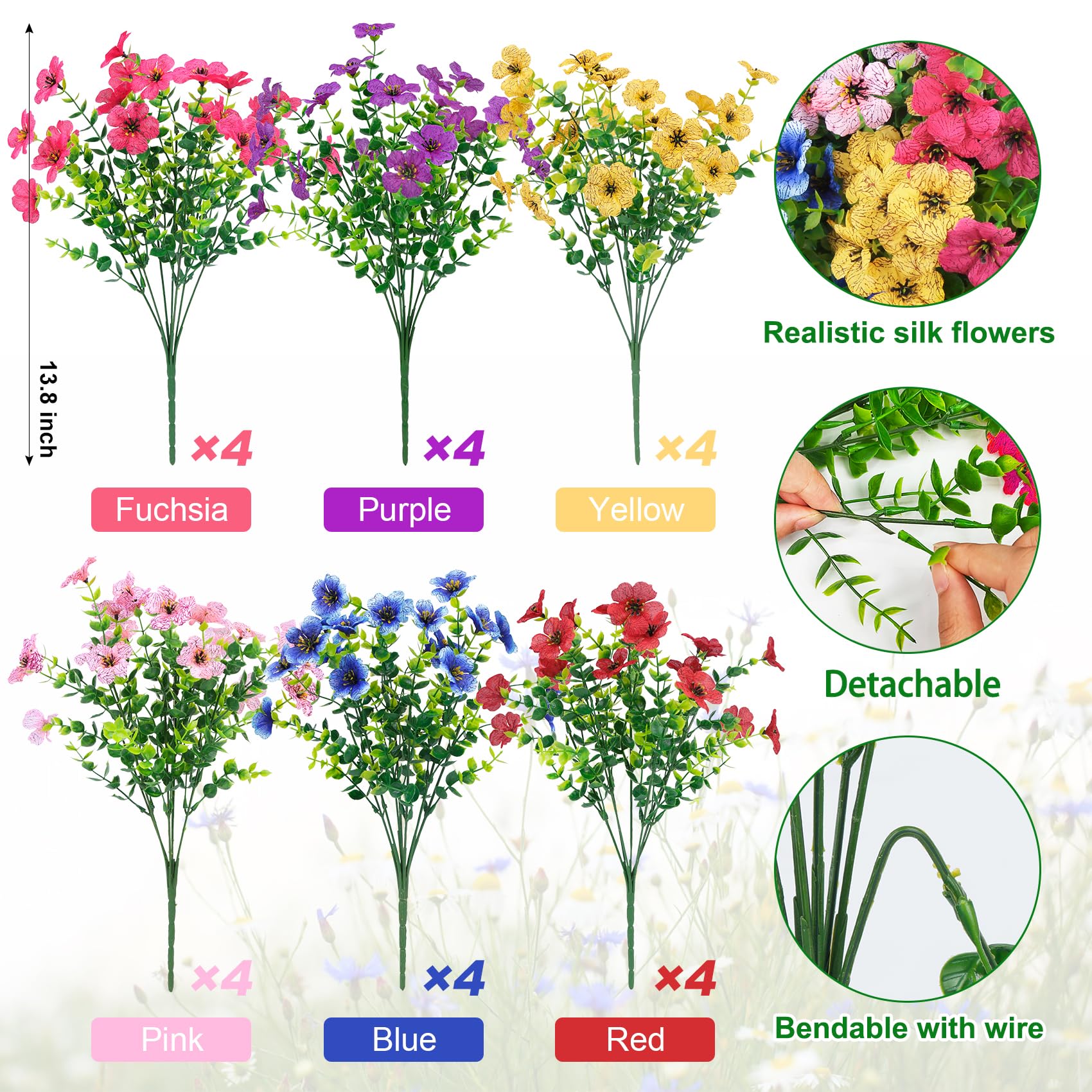 Ouddy Decor UV-resistant artificial flowers ideal for sunlit spaces.</p>